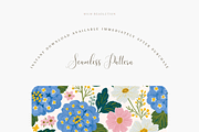 Blue Hydrangea Floral Seamless, a Pattern Graphic by Pati Charm Studio (Thumbnail 2 of 6)