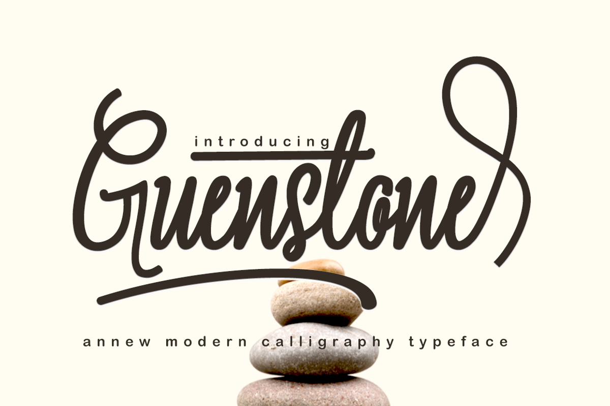 Guenstone, a Script Font by cocodesign (Photo 1 of 4)