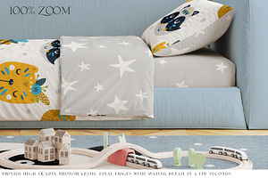 Nursery Bedding Textile Mockups