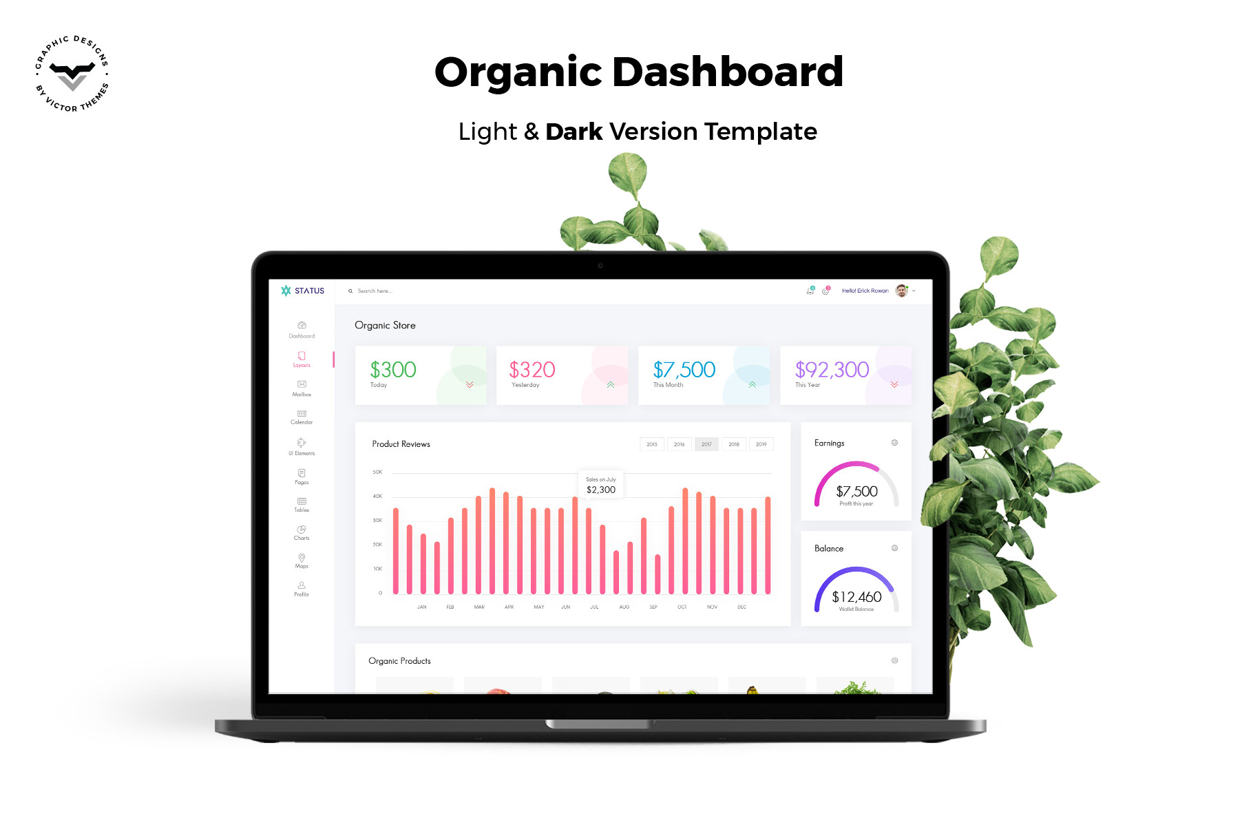 Organic Store Admin Dashboard UI Kit, an UI Kit Template by VictorThemes