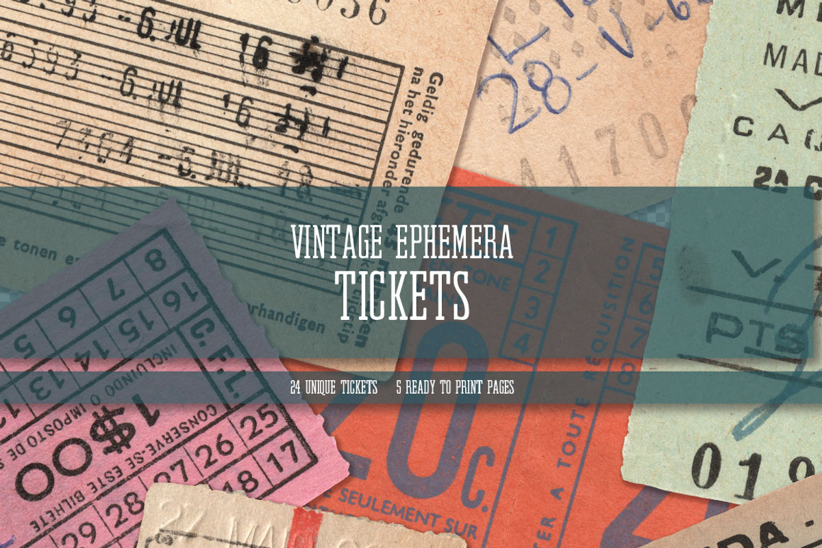 Vintage ephemera: Tickets, an Object Graphic by happychinchilla (Photo 1 of 5)