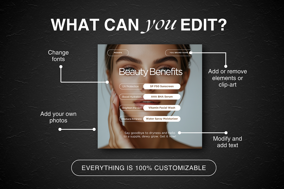 Medspa Social Media Templates Bundle, a Social Media Template by DesignsbyMariaStudio (Photo 5 of 10)