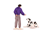 Dogs' obedience training set, an Animal Illustration by PaperTrident (Thumbnail 10 of 13)