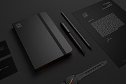10 Minimal Black Stationary Mockups, a Print Template by S48 Mockups (Thumbnail 8 of 10)
