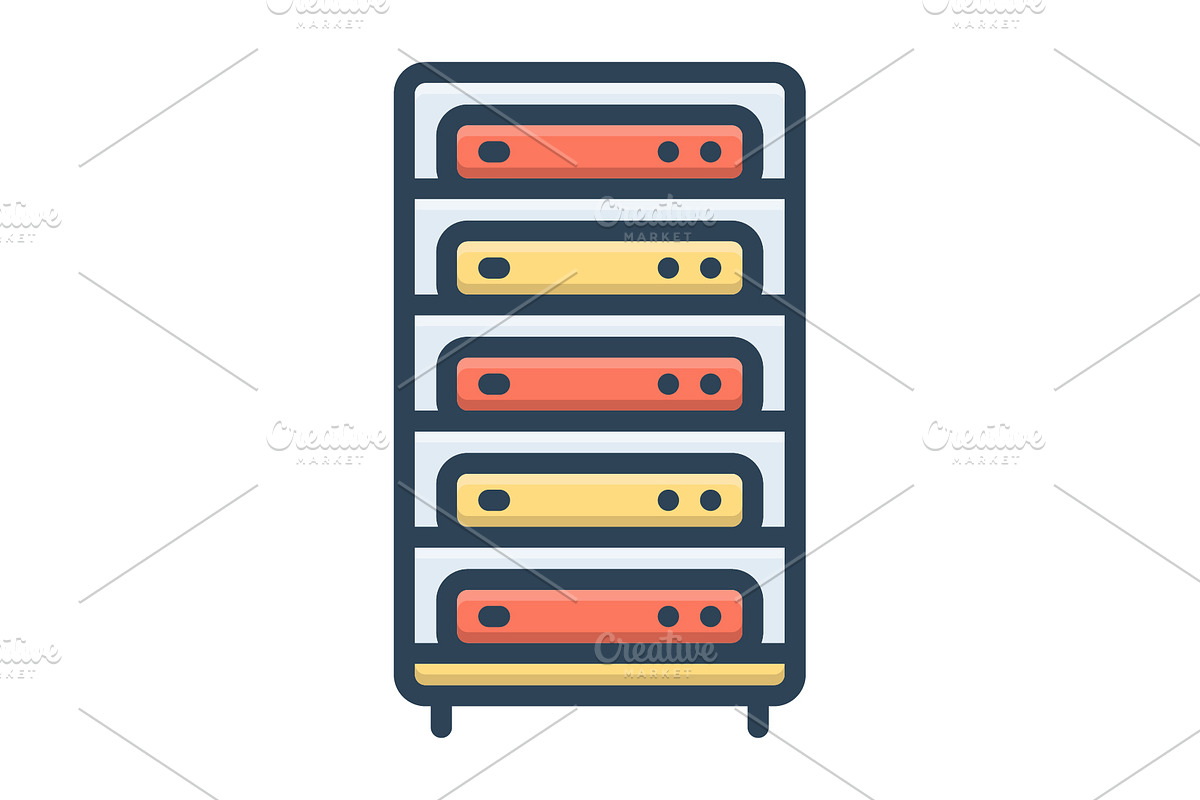 Server data color icon, a Duotone Icon by Creative priyanka