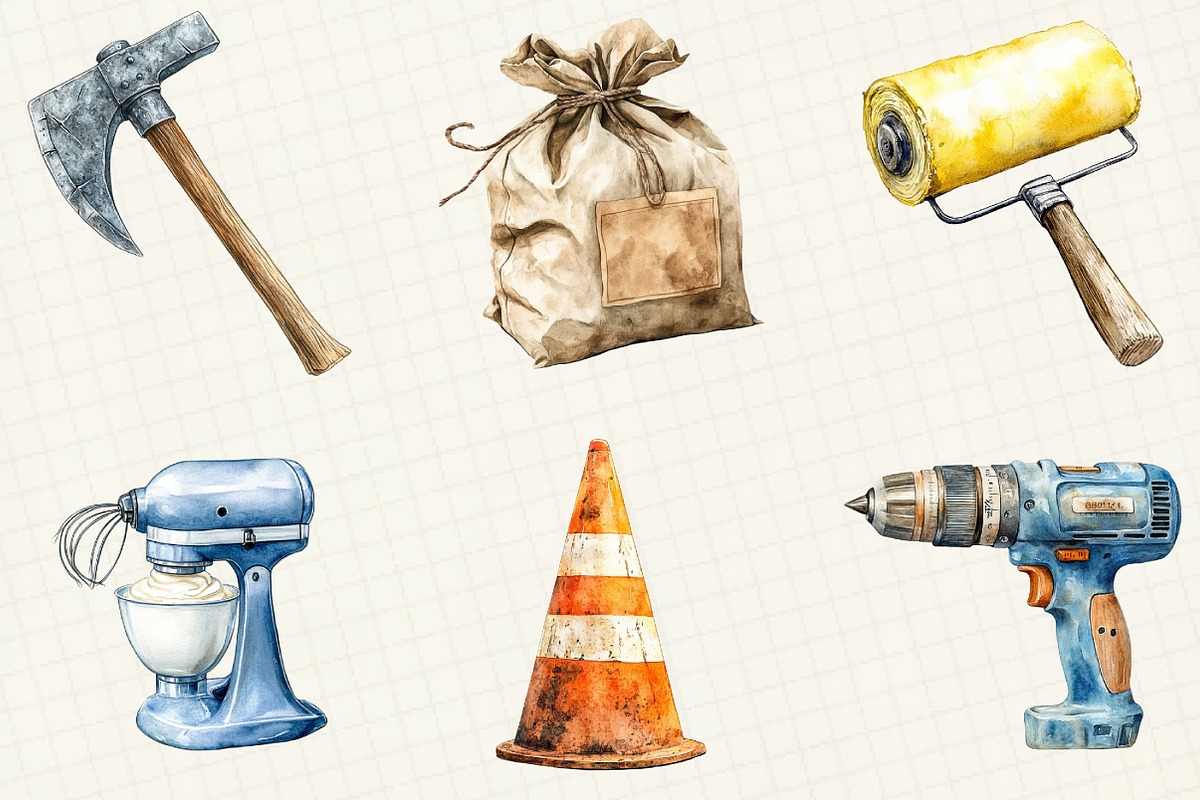 Labor Day Watercolor Clipart, an Illustration by OK Design (Photo 4 of 5)