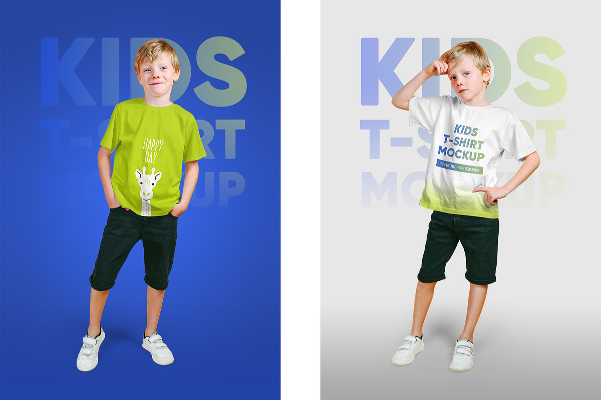 Mixed Kids T Shirt Mockups Vol3, a Shirt Mockup by Hi, Mock-Up! (Photo 9 of 15)