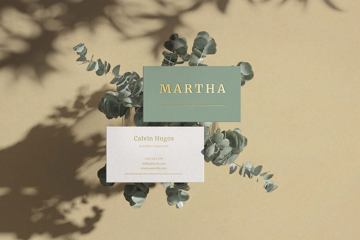 Martha || Business Card Mockup, a Product Mockup by JafarNation (Photo 6 of 6)