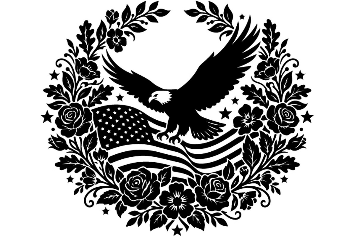 Patriotic Military Emblem Vintage, an Object Graphic by Gfx_Store (Photo 13 of 16)