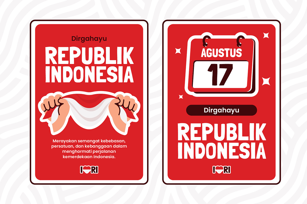 Indonesian independence Element Set, an Object Illustration by Eighteen Studio (Photo 3 of 4)