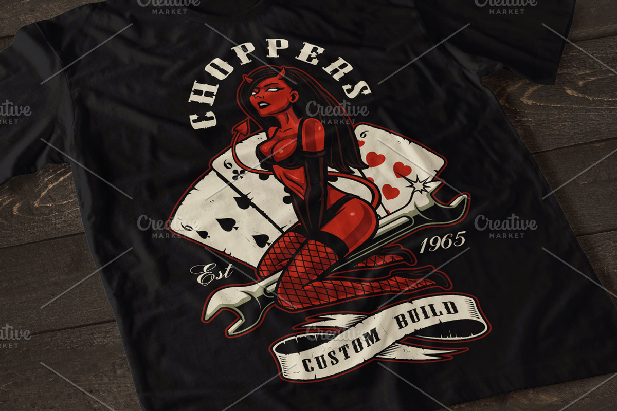 Rockabilly devil girl, an Education Illustration by Harry Kasyanov (Photo 2 of 4)