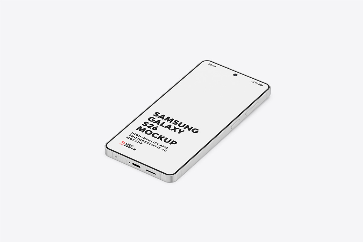 Samsung Galaxy S26 Mockup, an Android Mockup by UnicDesign (Photo 5 of 9)