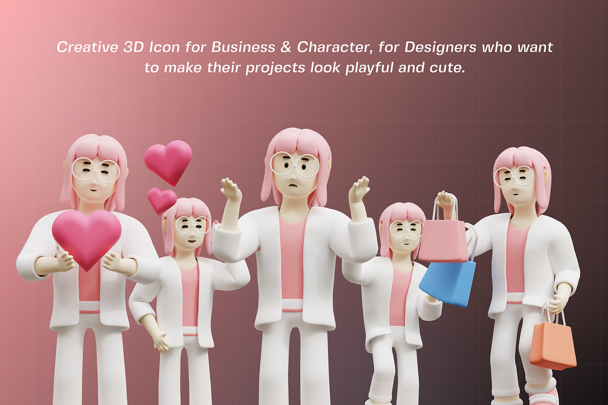 Character Icon 3D Illustration, a Characters & Person 3D Model by Tempcraft (Photo 2 of 5)