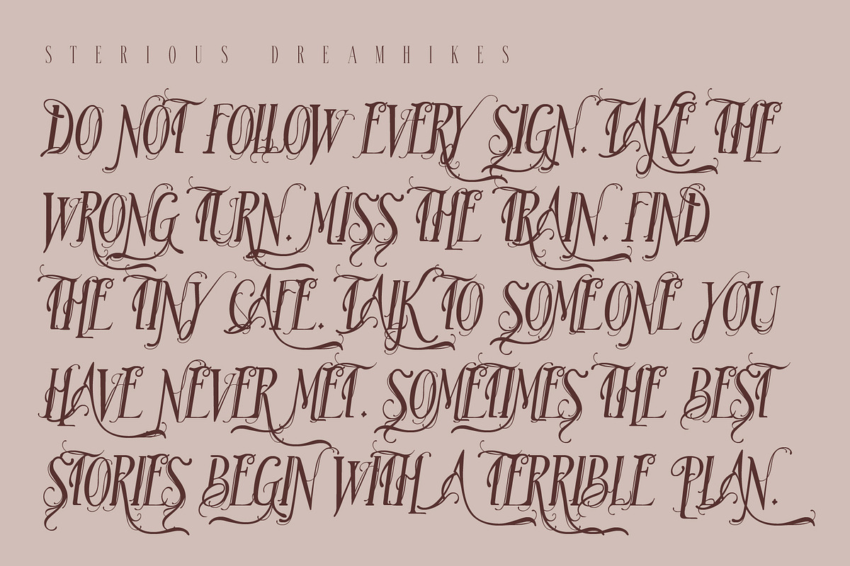 Sterious Dream - Timeless font Trio, a Handwritten Font by HypeWorksCo (Photo 34 of 42)