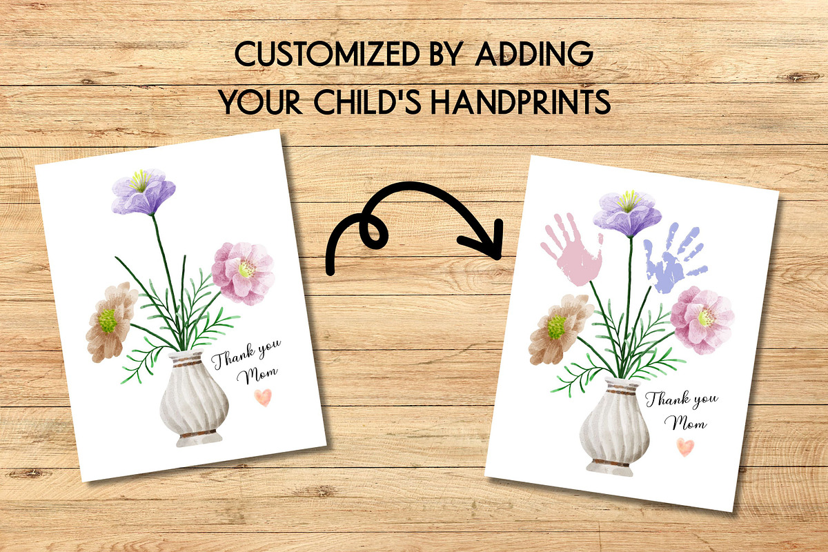 Mother's Day Flower Handprints Arts, a Templates & Theme by Adalin Shop (Photo 2 of 11)