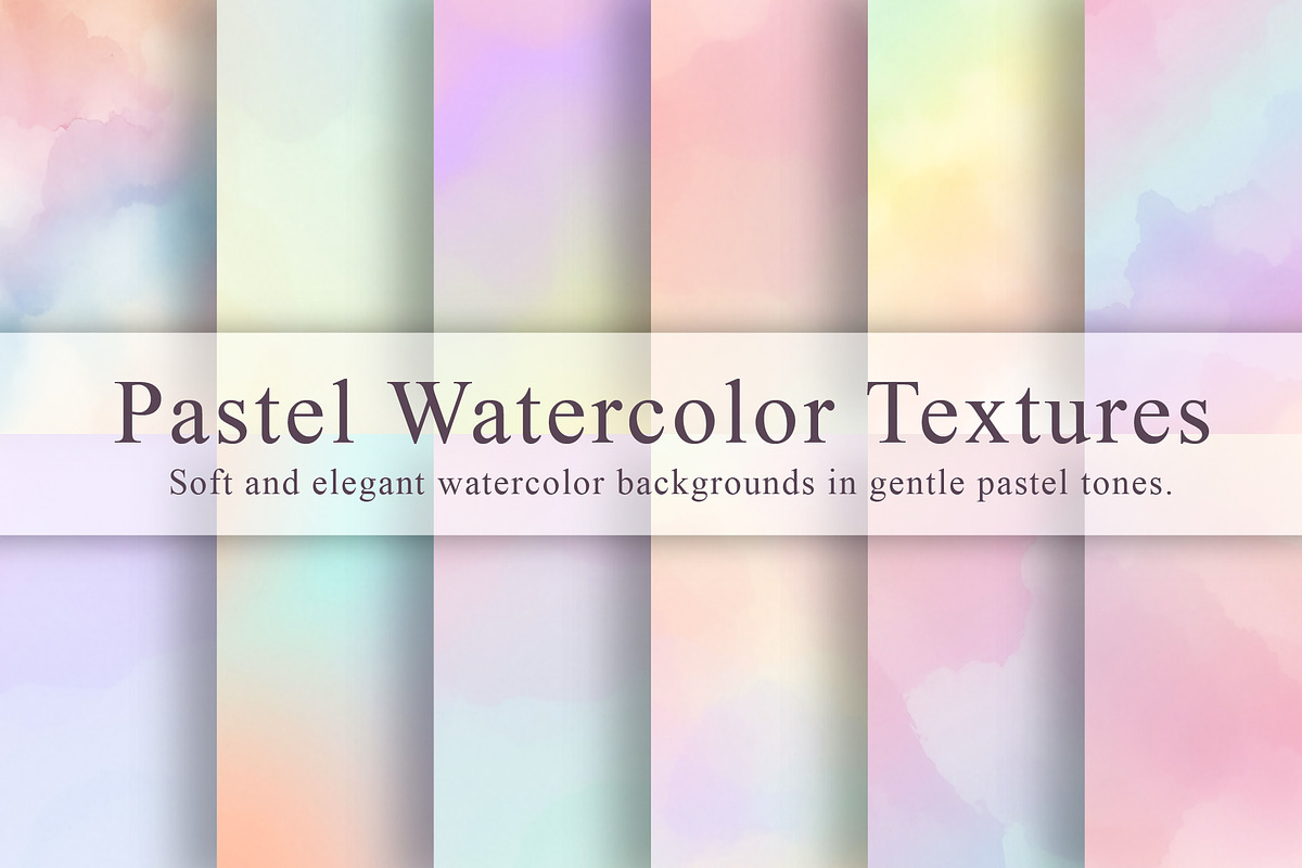 12 Pastel Watercolor Textures, a Texture Graphic by NOMO DESIGN (Photo 1 of 13)