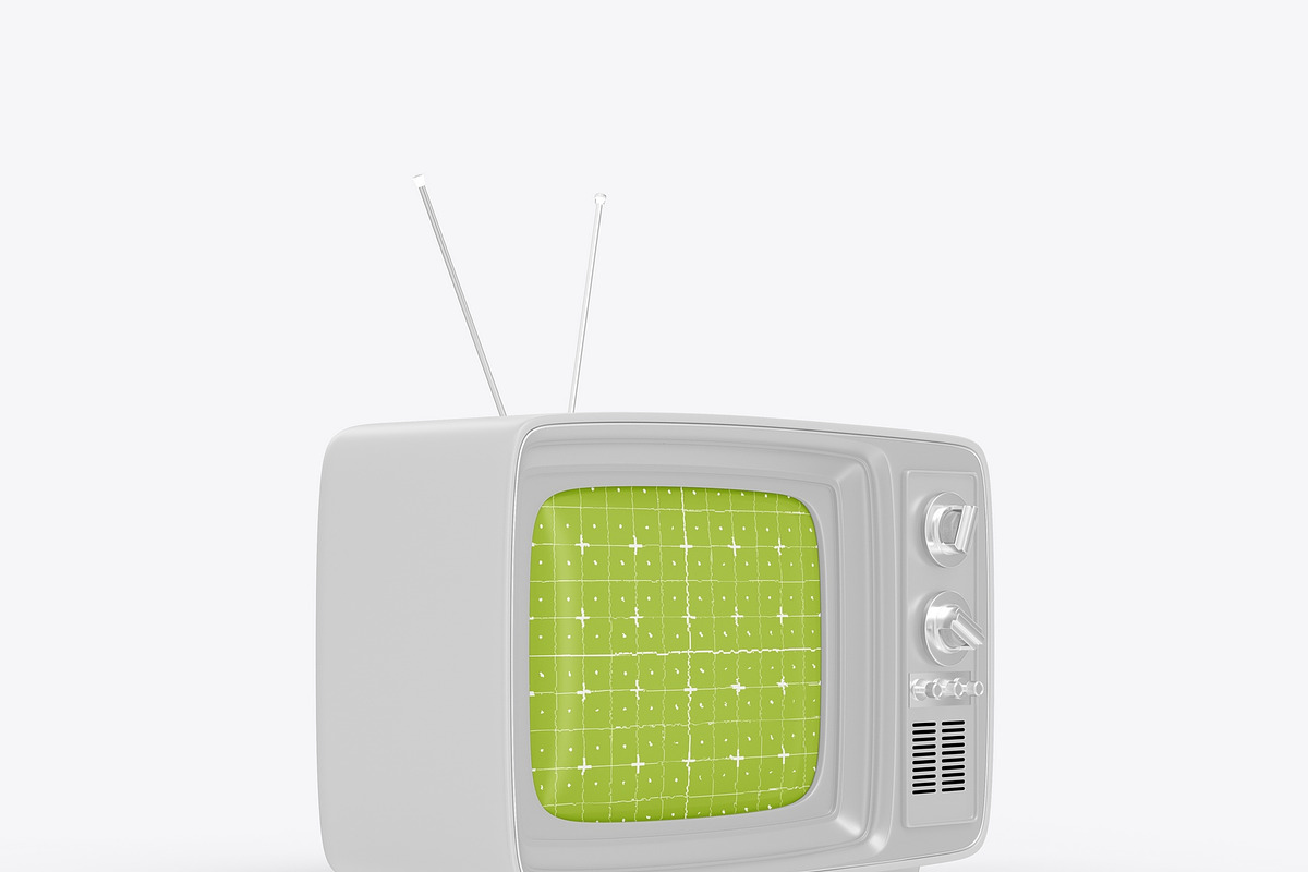 Vintage Portable TV with Old Video E, a Product Mockup by OneVectorStock (Photo 9 of 19)