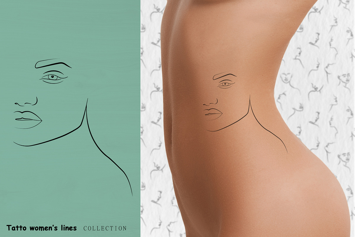 Tattoo women's lines, a Person Illustration by Vinegret -Shop (Photo 6 of 8)