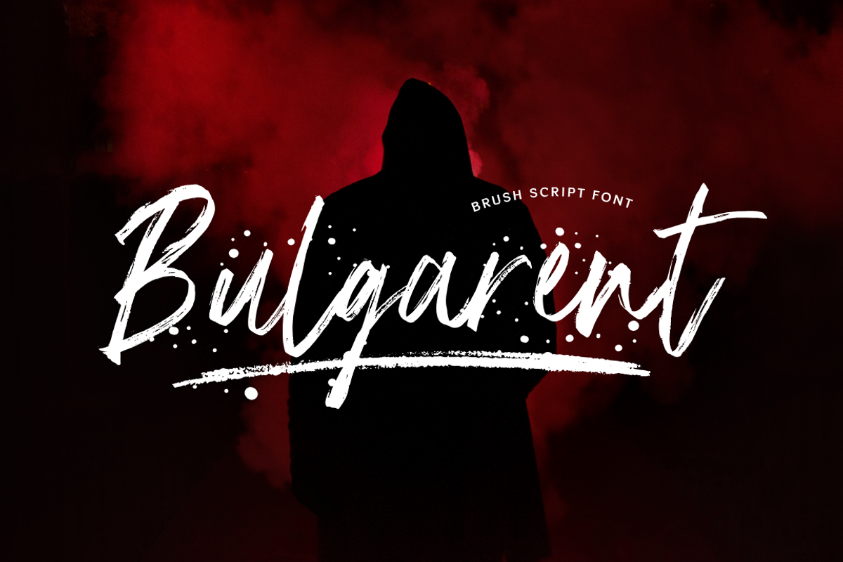Bulgarent - Brush Script Font, a Script Font by Sronstudio (Photo 1 of 12)