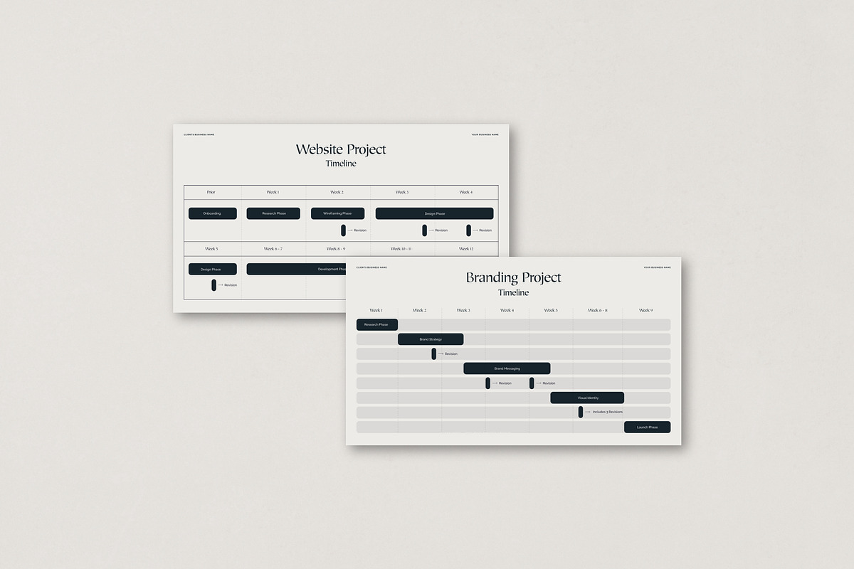 Project Timeline Templates, a Templates & Theme by Two Moons Studio (Photo 2 of 3)