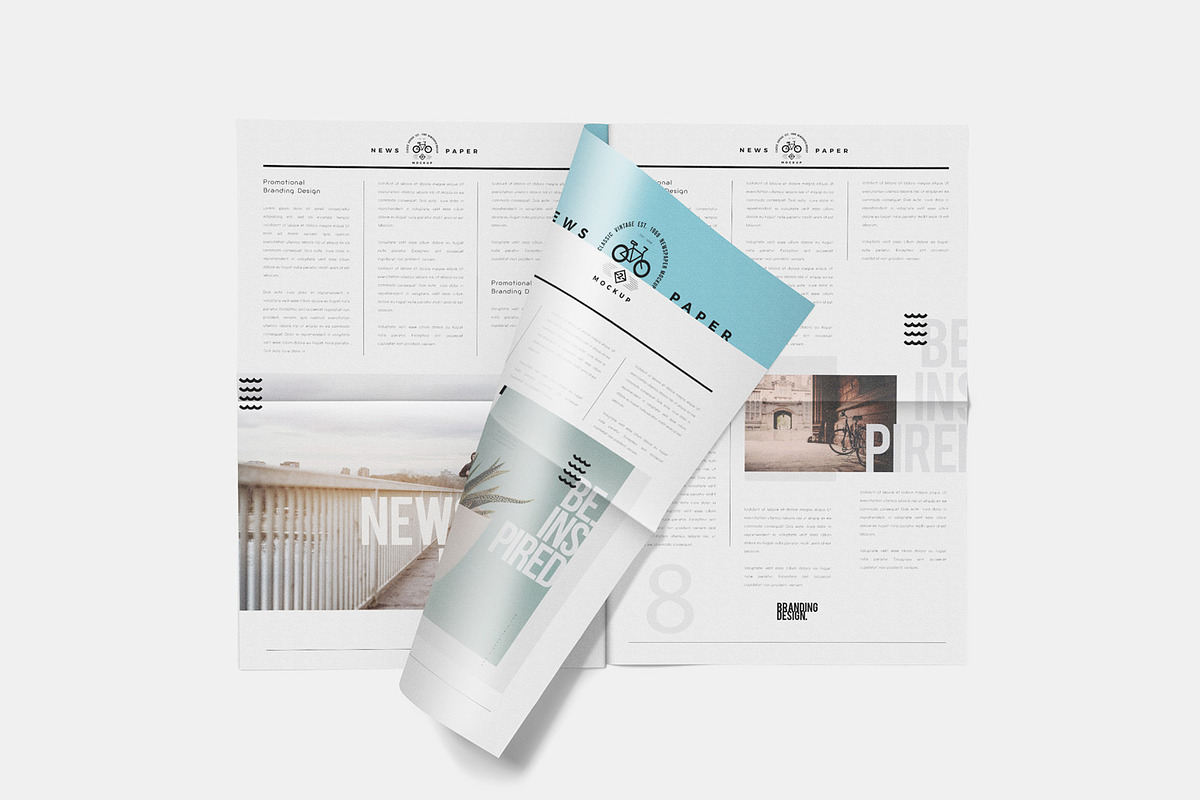 Berliner Newspaper Mockups, an Advertising Mockup by GfxFoundry (Photo 2 of 6)