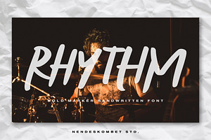 RHYTHM - BOLD MARKER HANDWRITTEN, a Handwritten Font by NendesKombet Studio