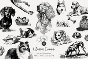 95 line art Dogs clip art, an Animal Illustration by Poppy Lane Studio (Thumbnail 1 of 11)