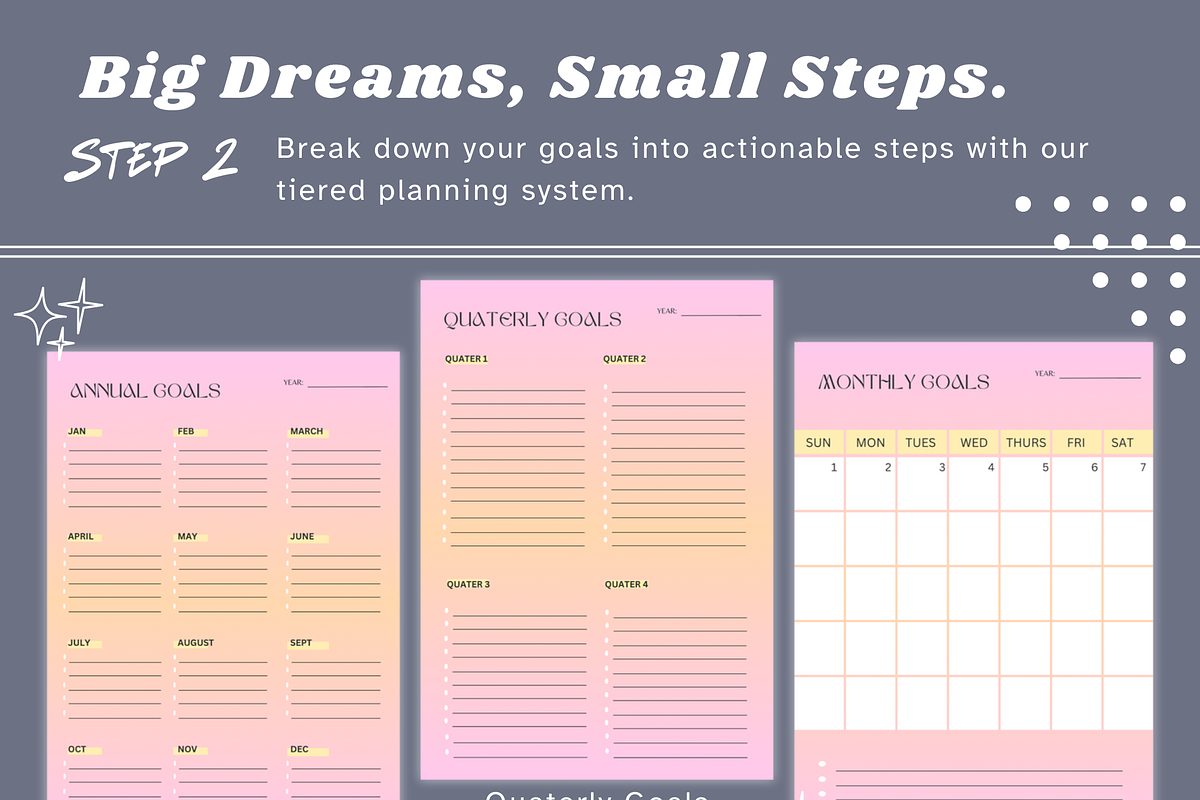 2025 Vision Board Kit Printable, a Card Template by Climbwithelevator (Photo 3 of 10)