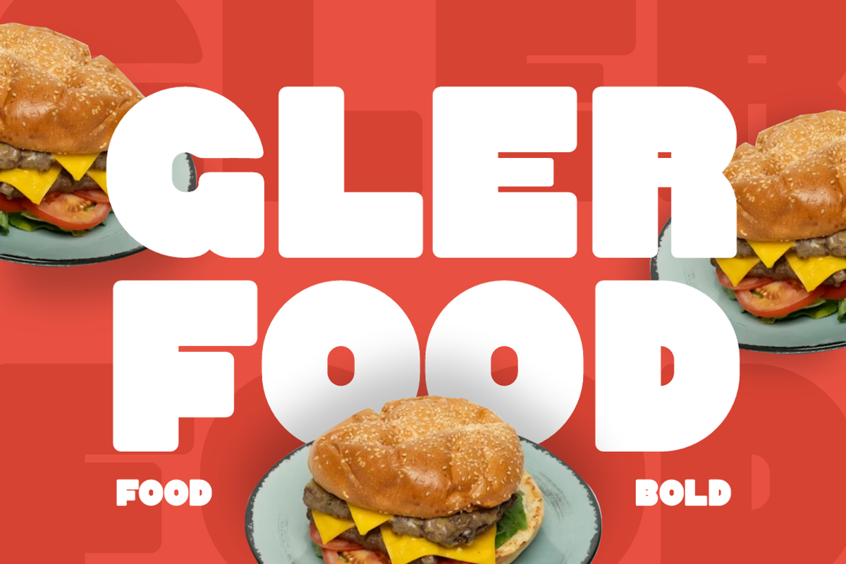 Gler Food Display Font, a Sans Serif Font by QR Design Studio (Photo 1 of 8)