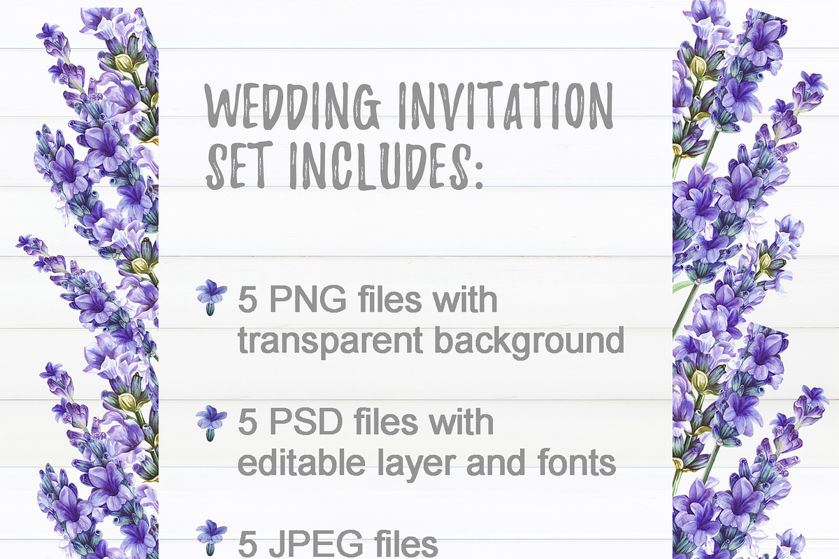 Watercolor Lavender Wedding., an Invitation Template by Kotkoa (Photo 3 of 6)