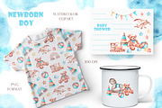 Child boy watercolor set. Birthday., a Person Illustration by SabinaWatercolorArt (Thumbnail 10 of 15)