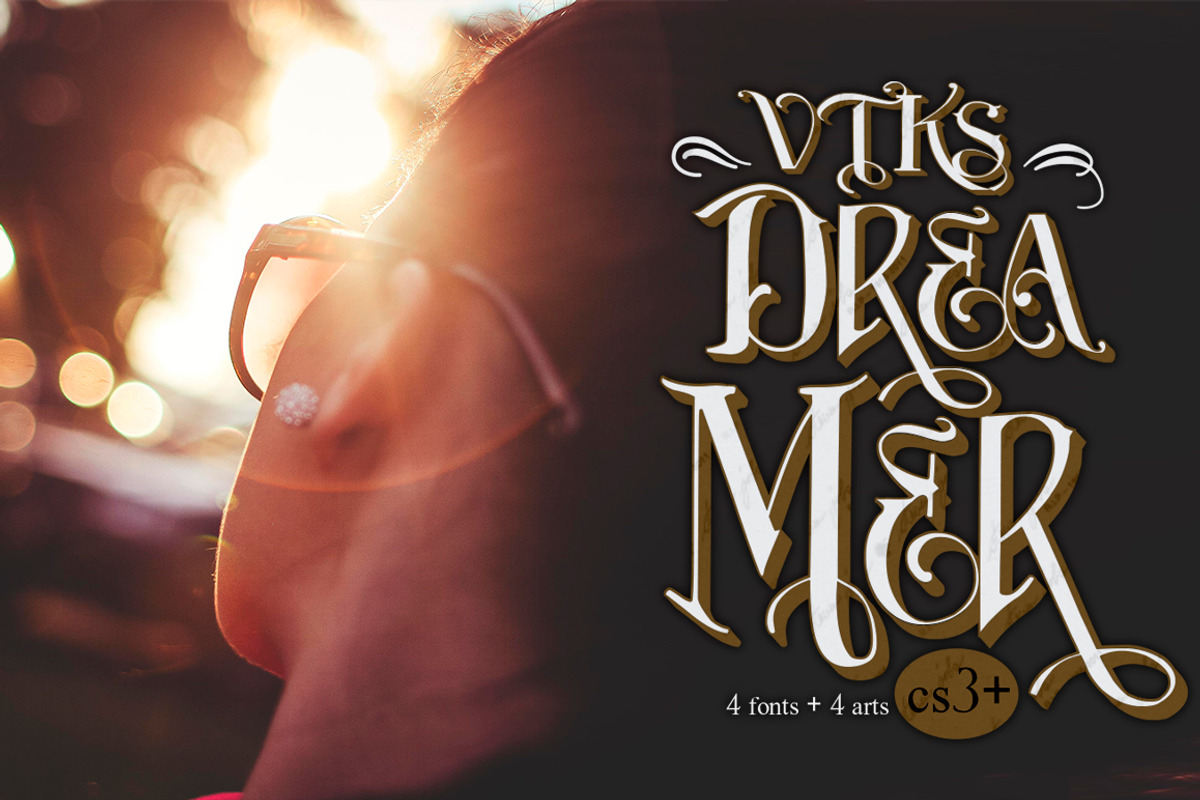 Dreamer font + 4 arts preview 4