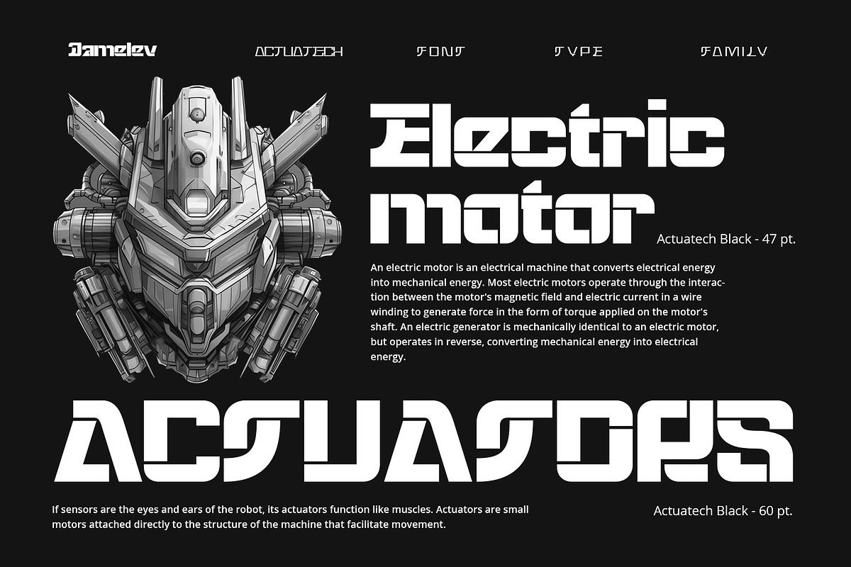 Actuatech Variable Font, a Sans Serif Font by Damelev (Photo 2 of 11)