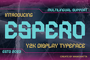 Espero - y2k Display Typeface, a Handwritten Font by MaikoHatta (Thumbnail 1 of 7)