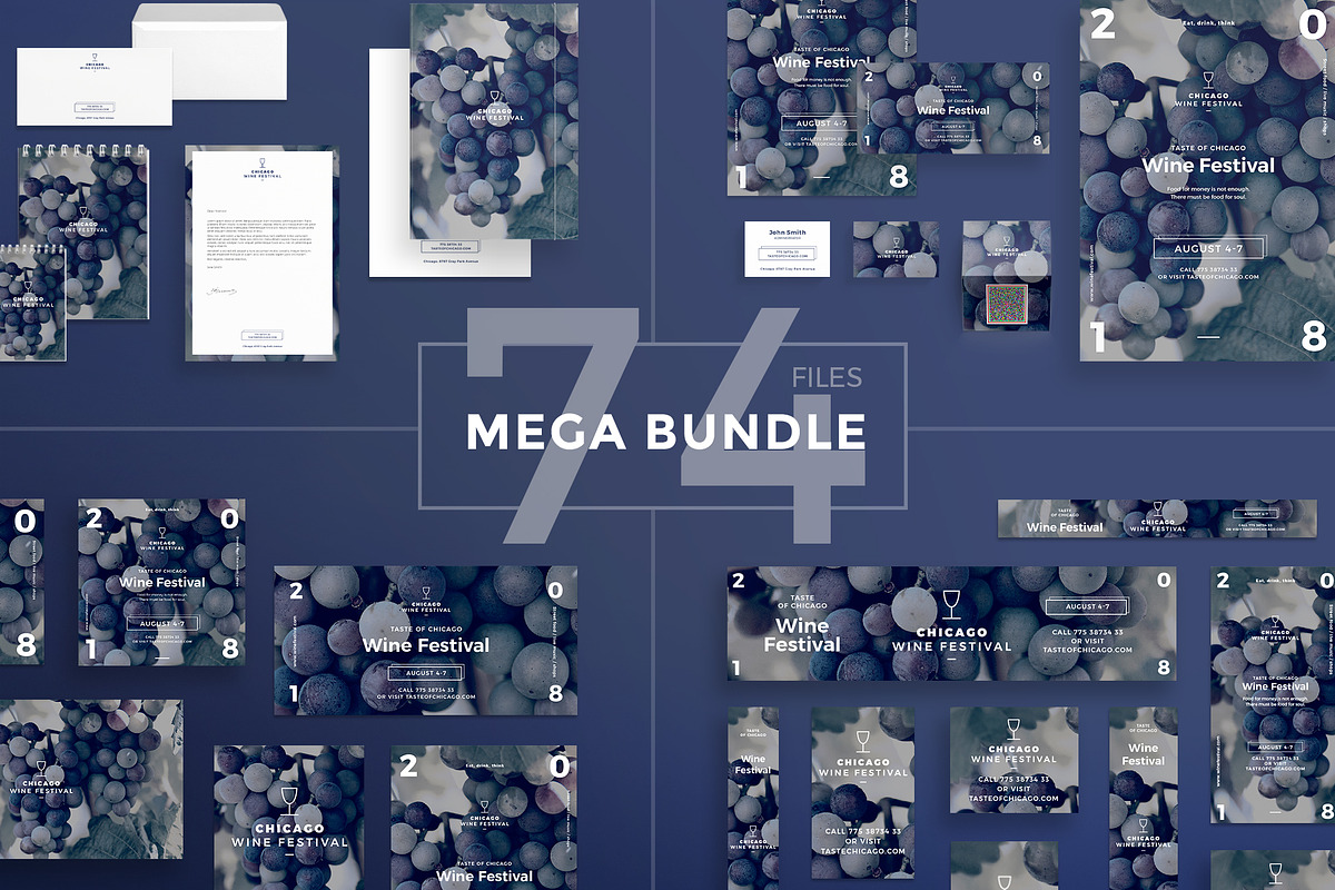 Mega Bundle | Wine Festival, a Poster Template by Amber Graphics (Photo 1 of 13)