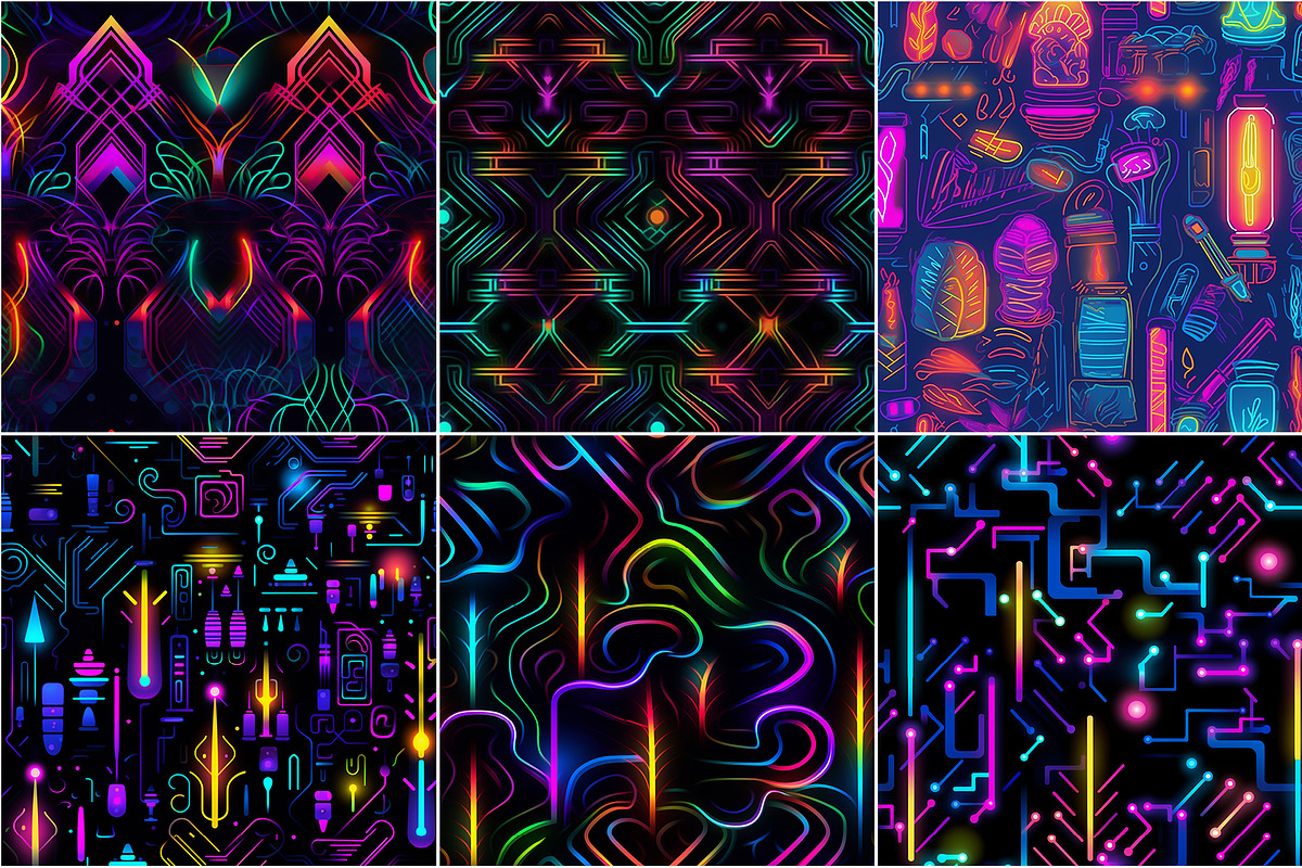Neonized - Seamless Neon Patterns, a Pattern Graphic by Pixel Perfect Patterns (Photo 12 of 12)