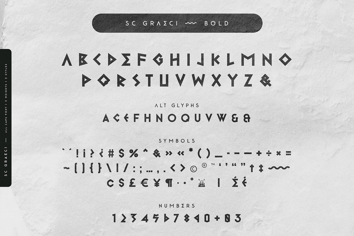 Graeci Display — Greek Inspired Font, a Sans Serif Font by Sinclair Creative Agency (Photo 10 of 15)
