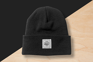 Folded Beanie Mockup, a Hat Mockup by Clint English