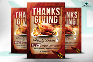 Thanksgiving Night PSD Flyer