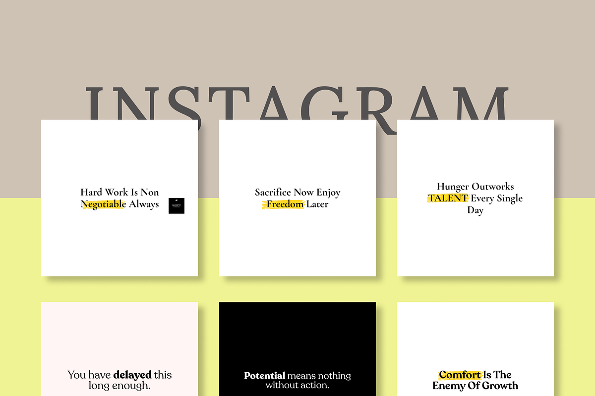 50 INSPIRING INSTAGRAM TEMPLATE, a Social Media Template by RB Boutique (Photo 9 of 10)
