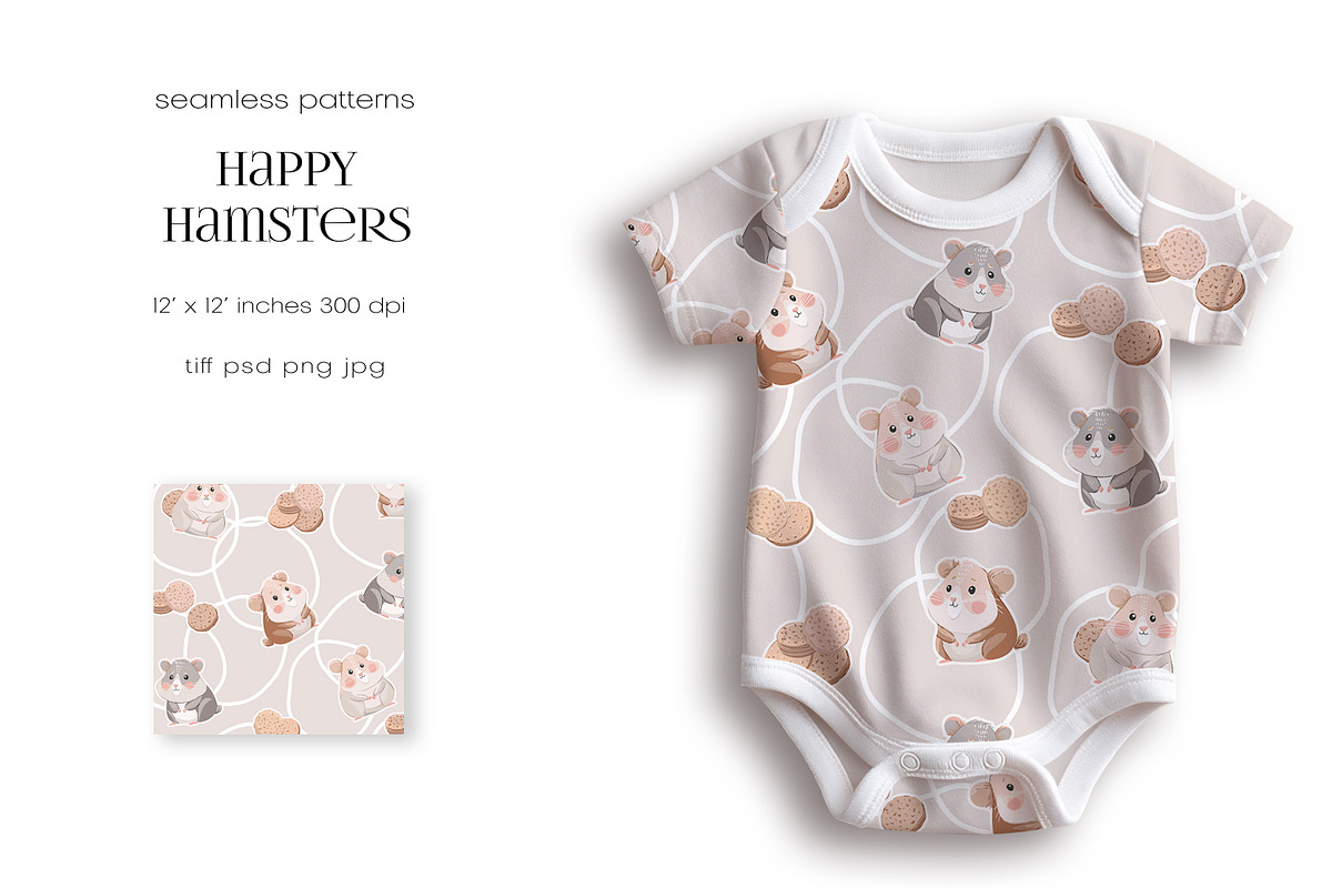 Seamless Kids Pattern Collection, a Pattern Graphic by PROTEA Watercolor Studio (Photo 3 of 9)