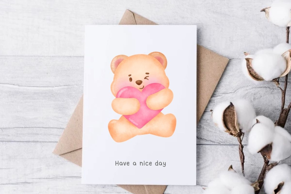 Cute Bear Valentine Watercolor Clipa, an Animal Illustration by Nattapohncha (Photo 3 of 3)