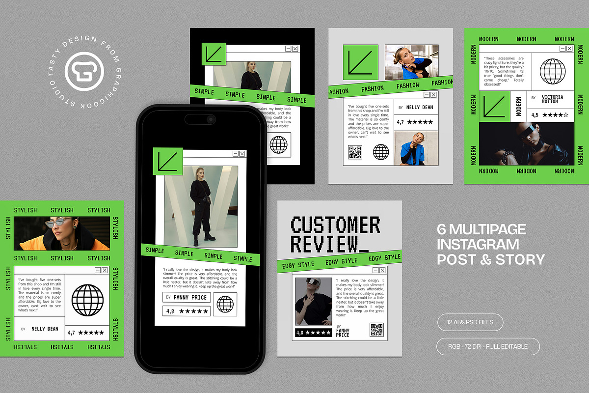 Client Testimonial Instagram Set