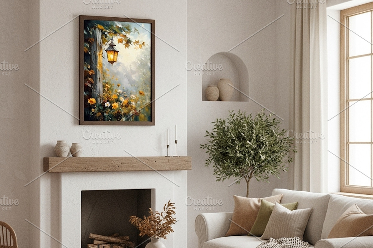 Autumn Lantern Oil Painting, a Background Graphic by Floraphoria (Photo 10 of 15)