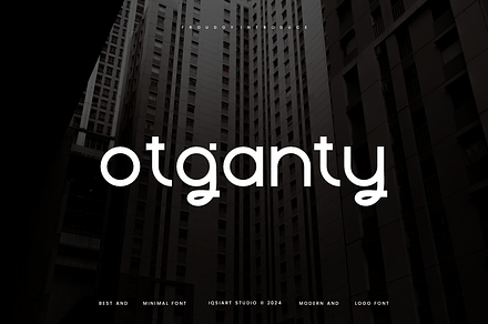 Otganty - Corporate Logo Font, a Sans Serif Font by Iqsiart Studio