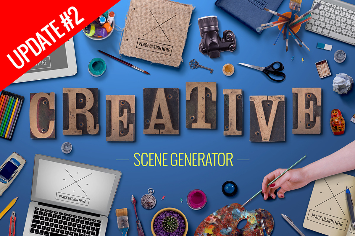 Creative Scene Generator, a Books & Magazine Mockup by All Design Store (Photo 1 of 5)