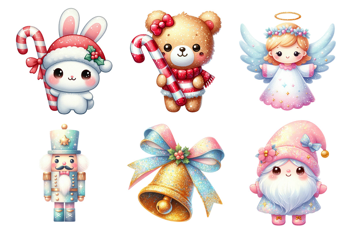 Glitter Cute Christmas Sublimatio, an Illustration by Daily.Designs (Photo 3 of 5)