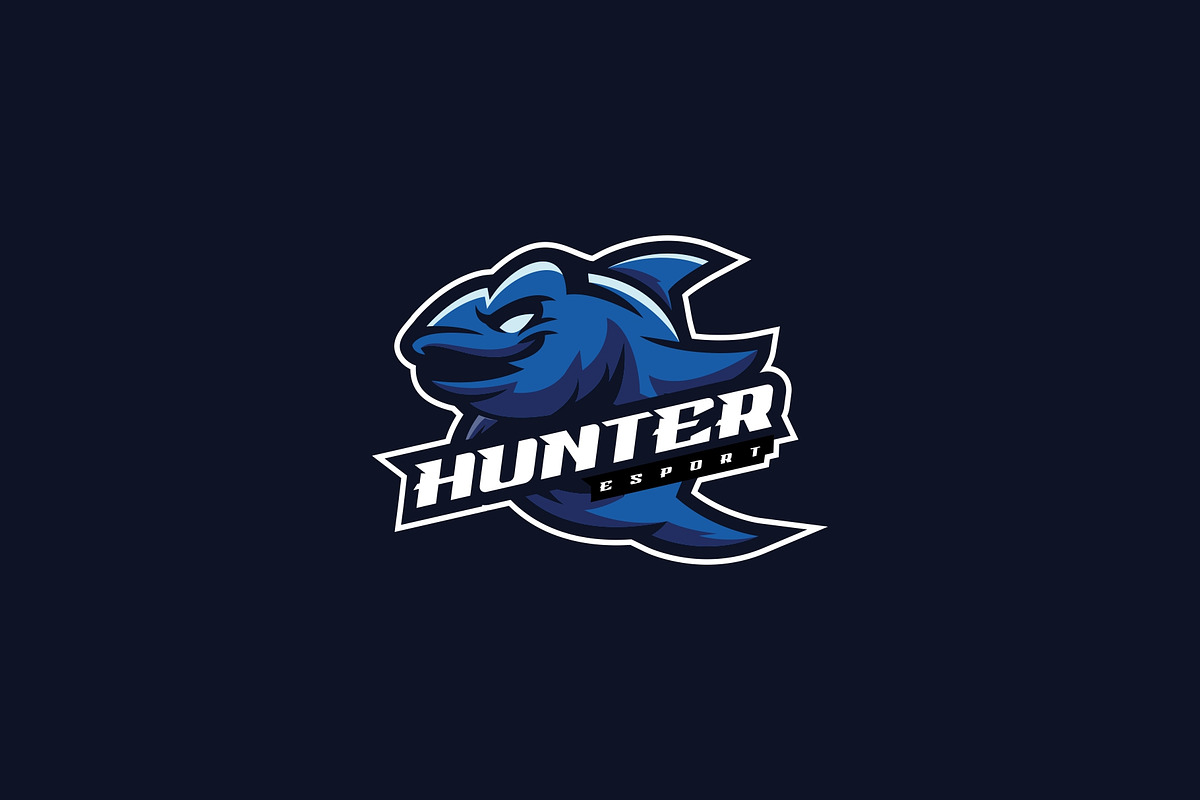 Shark E-sport Mascot Style., a Branding & Logo Template by ModalTampang