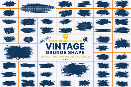 Vintage Grunge Halftone Brush Shape, a Brush Add-On by Photoshop Action