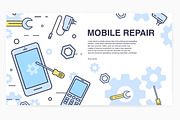 Mobile phone repair banner, a Technology Illustration by Good Studio (Thumbnail 2 of 4)